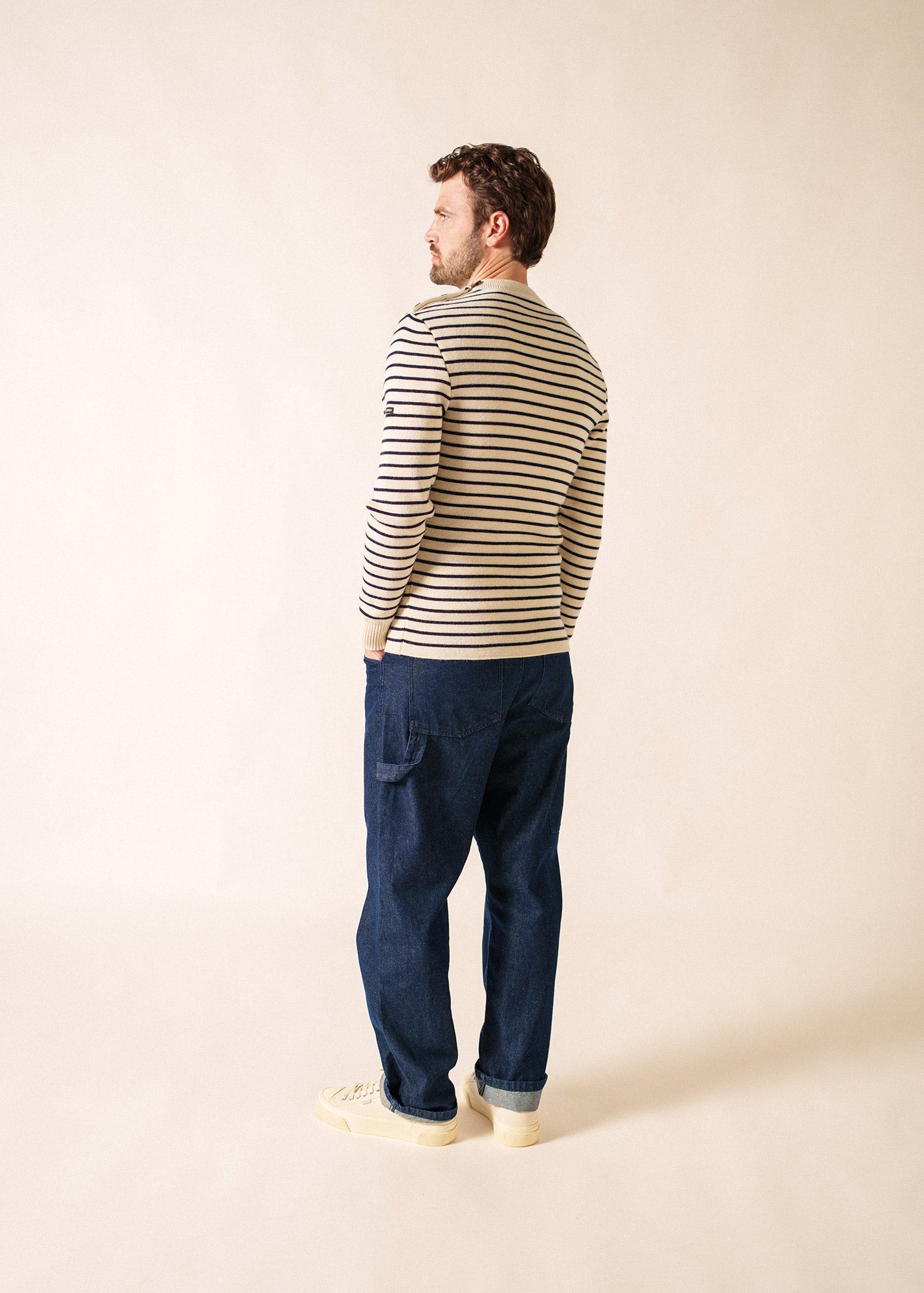 Pull marin Matelot (ECRU/MARINE)