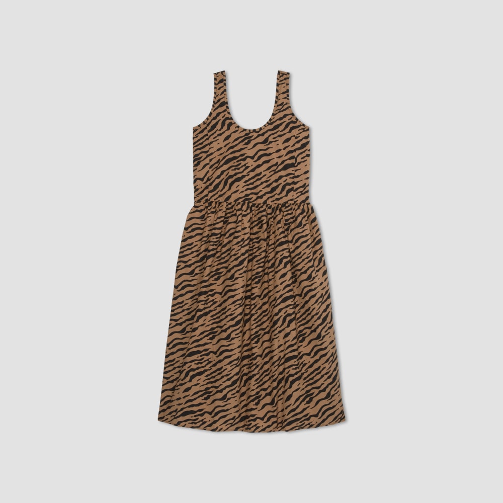 The Poplin Summer Dress | Tiger Stripe Toasted Coconut