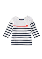 Coffret t-shirt Cœur (BLANC/MARINE/TULIPE)