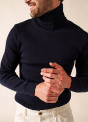 Pull col roulé (MARINE)