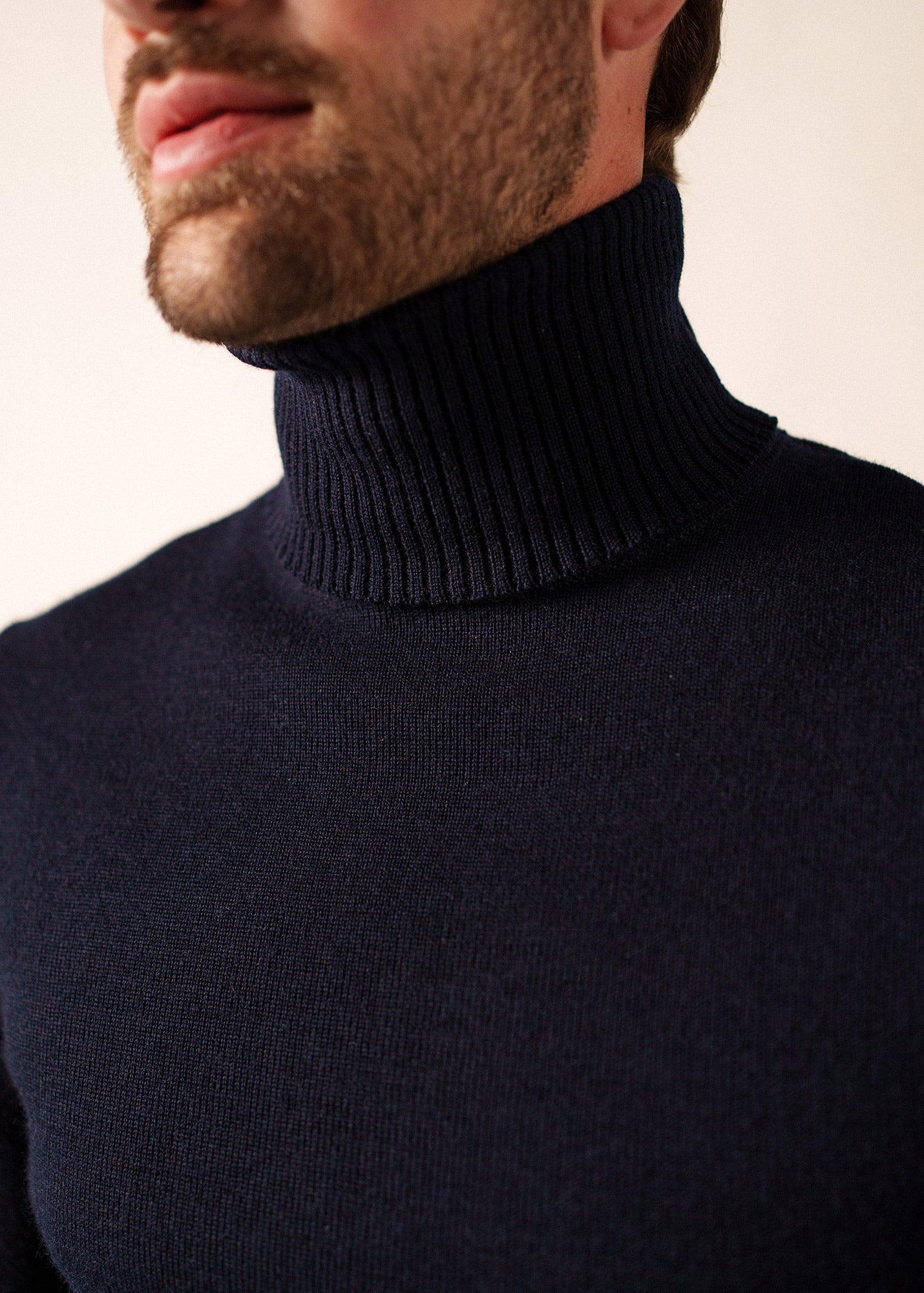 Pull col roulé (MARINE)