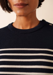 Pull marin Brégançon Pop (NAVY/BLANC/TULIPE)