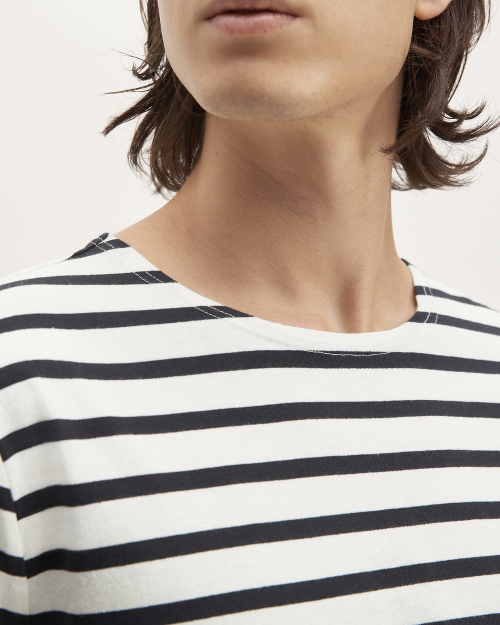 The Premium-Weight Long-Sleeve Mariner Tee | Canvas / Black