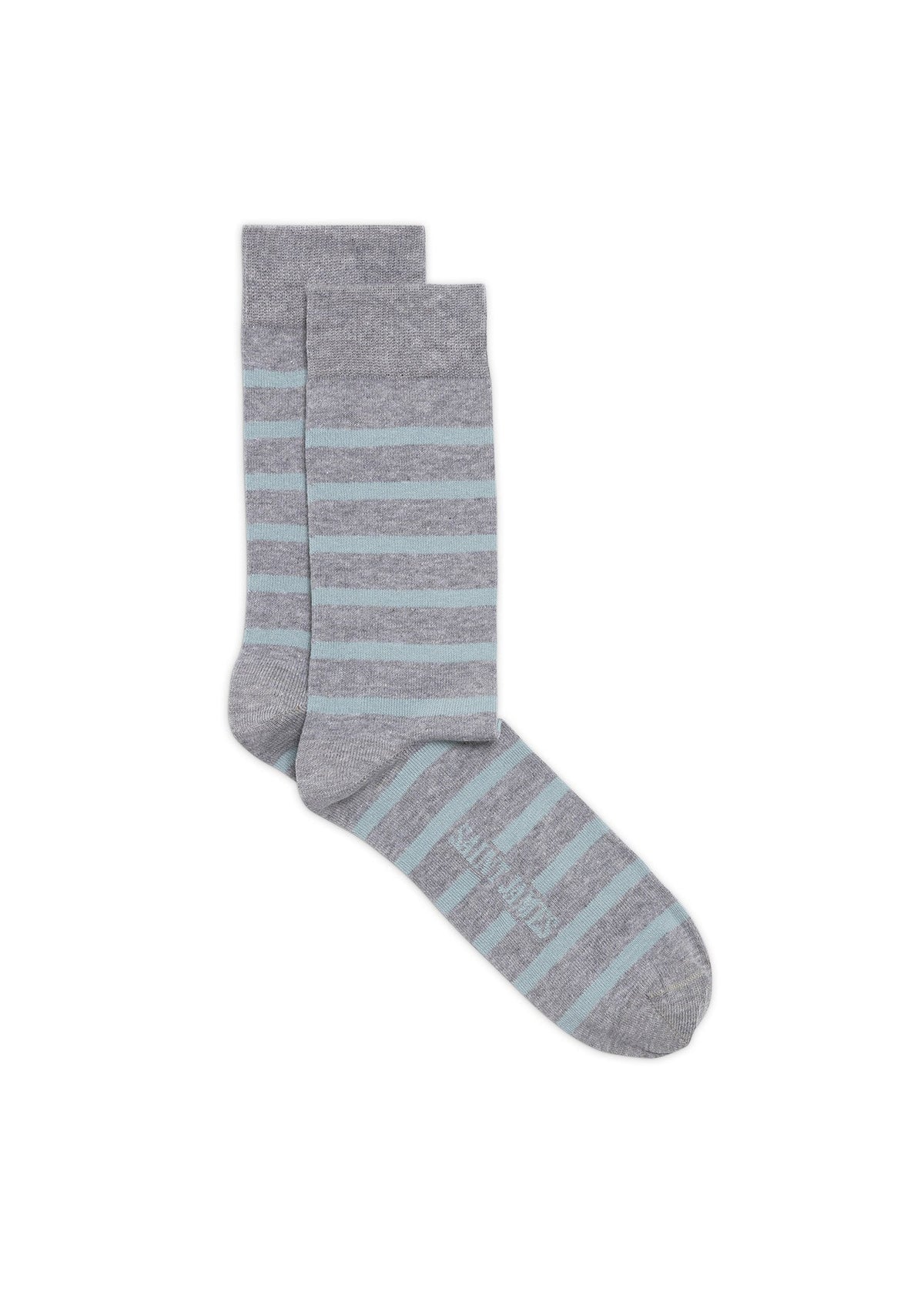 Chaussettes rayées (PERLE CHINE/CELESTE CLAIR)