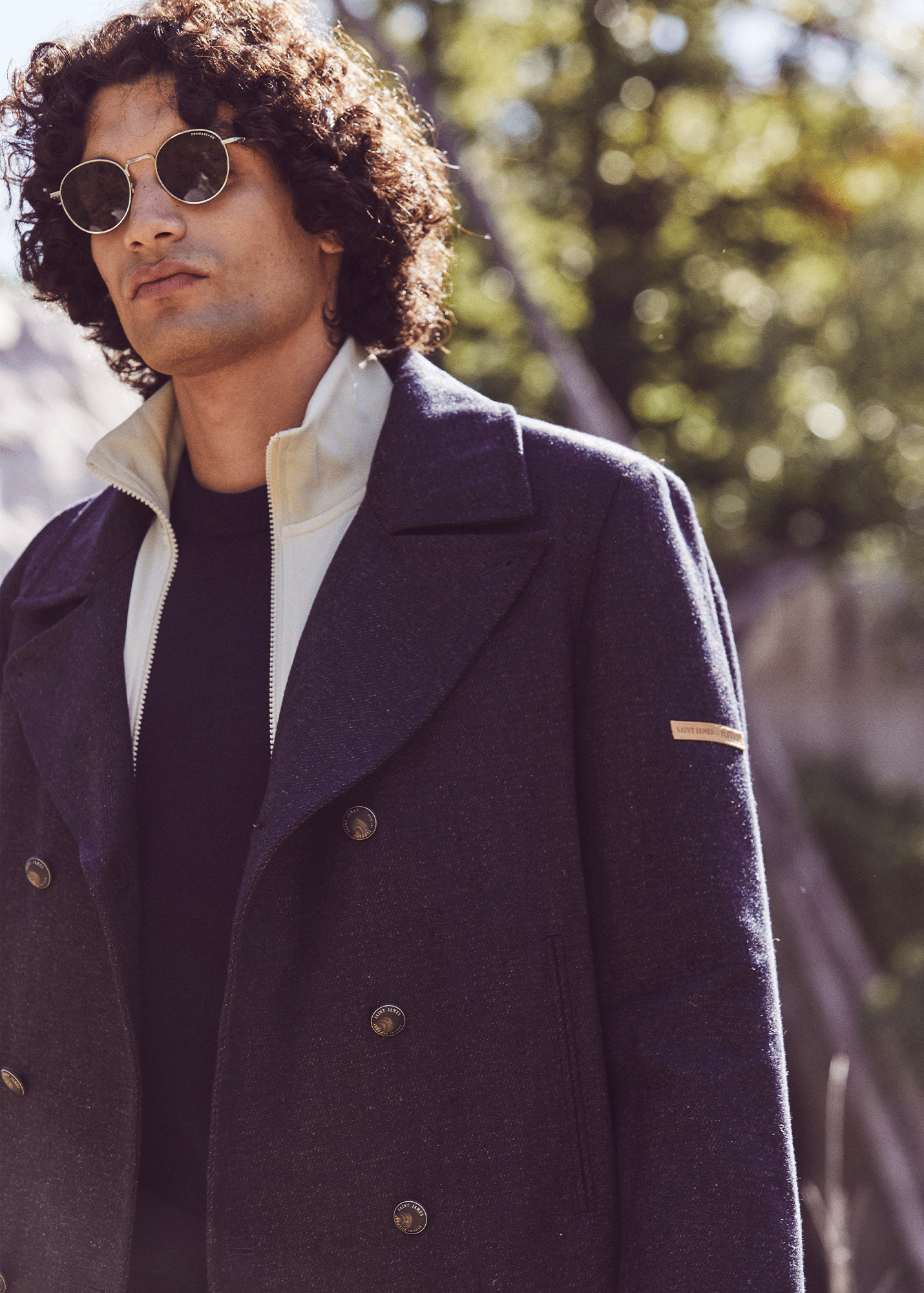 Caban Héritage homme en laine Mérinos - SAINT JAMES x Atelier Tuffery (INDIGO/CHANVRE)
