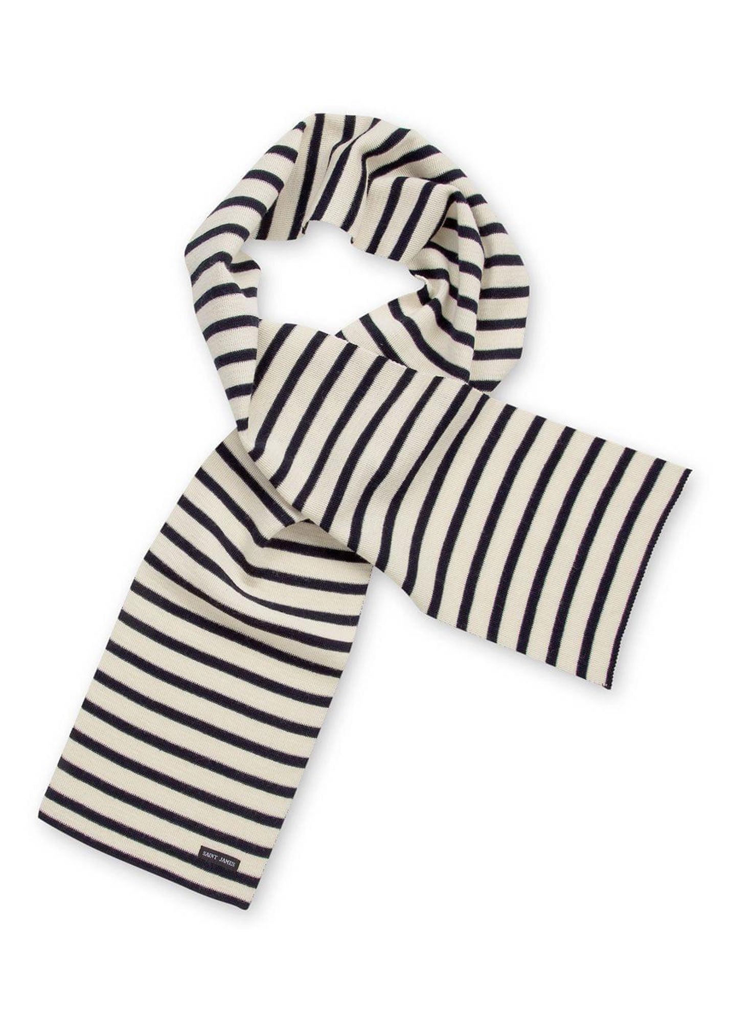 Echarpe rayée Scarf - en laine (ECRU/MARINE)