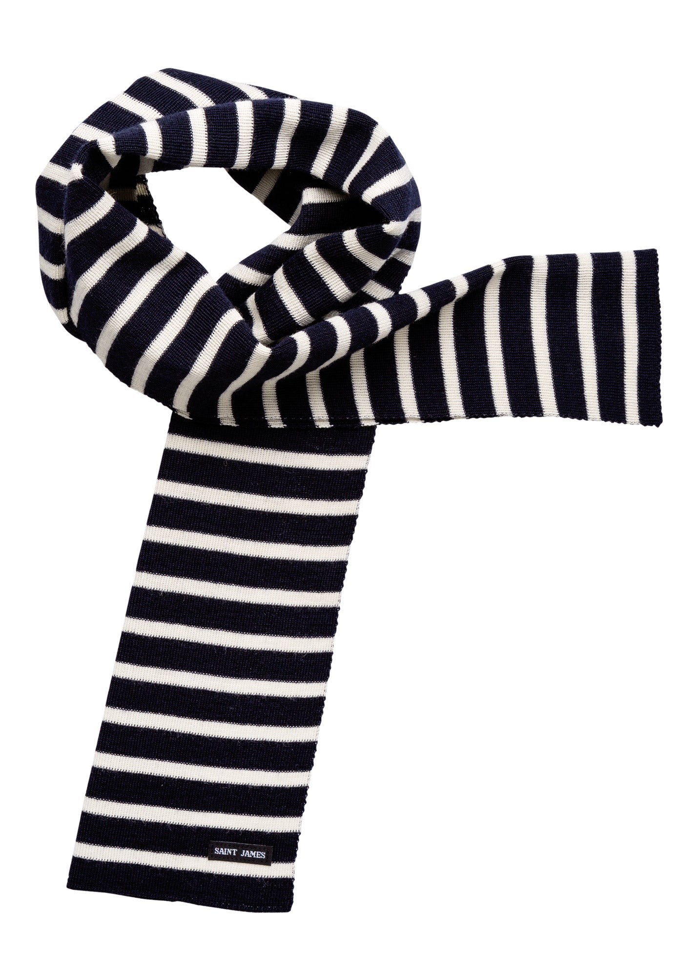 Echarpe rayée Scarf - en laine (MARINE/ECRU)