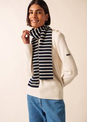 Echarpe rayée Scarf - en laine (MARINE/ECRU)