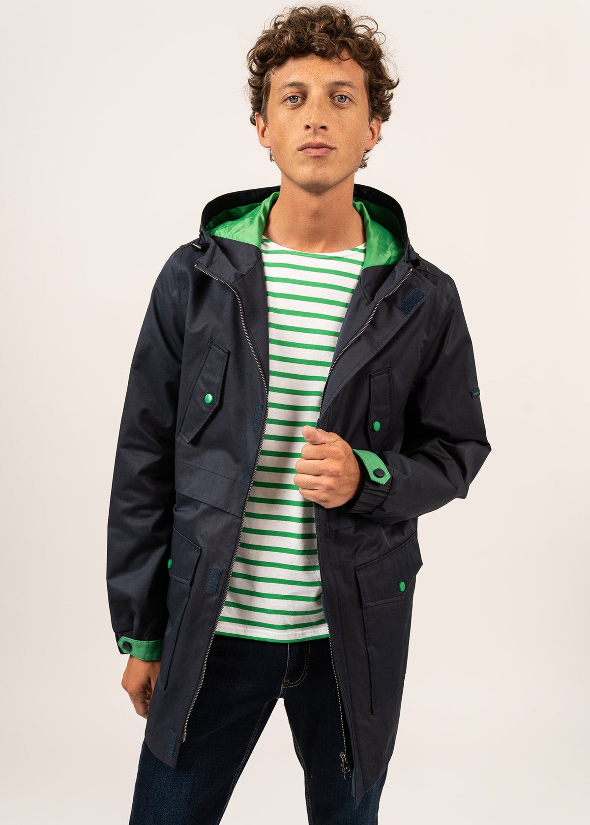Manteau St Dylan (MARINE/VERT)