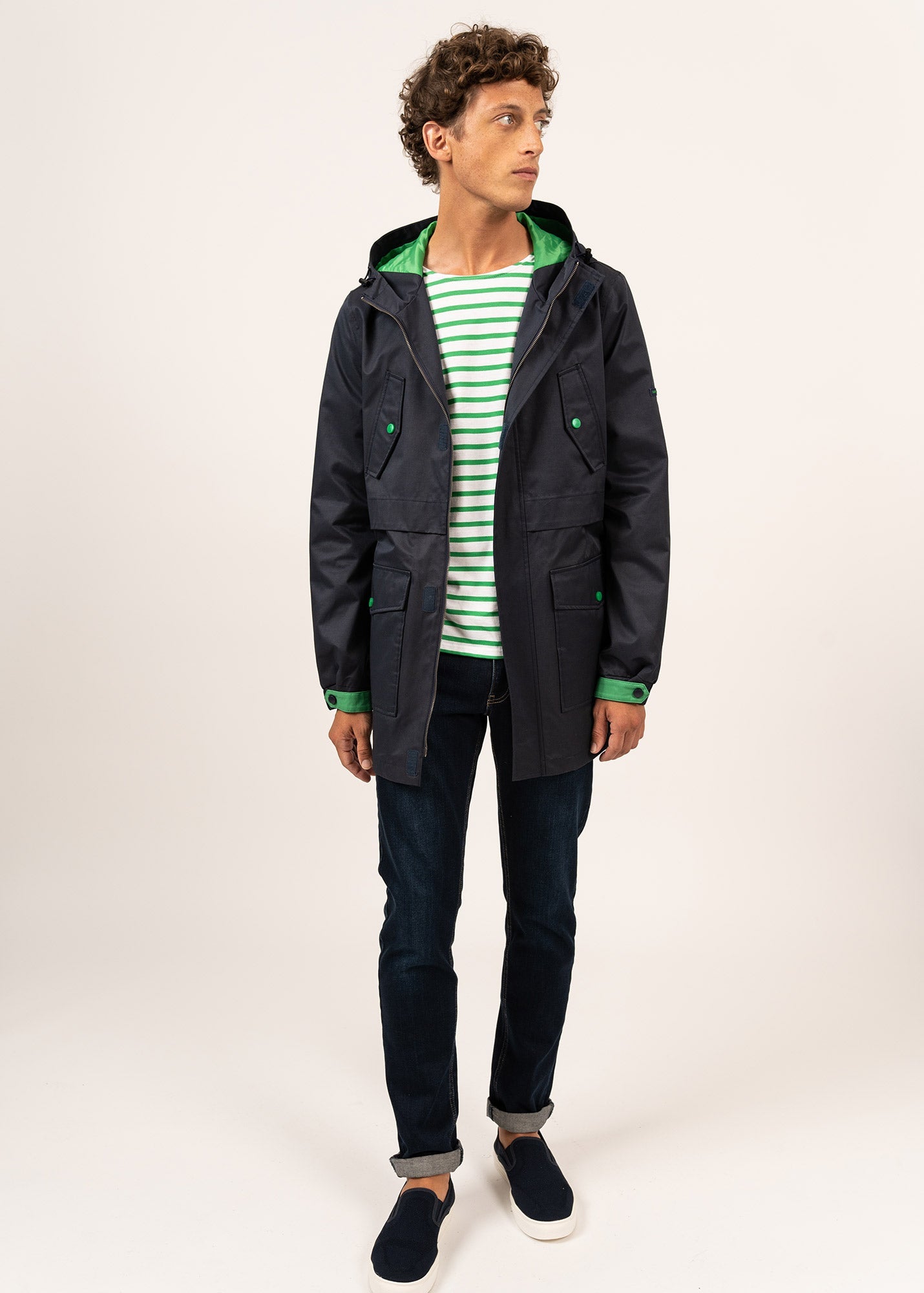 Manteau St Dylan (MARINE/VERT)