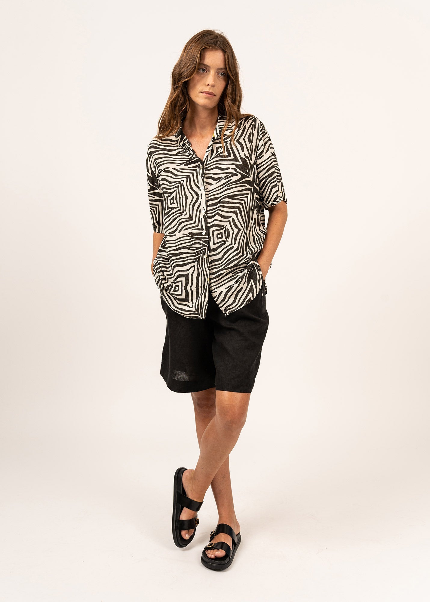 Chemise Awena (ECUME/NOIR)