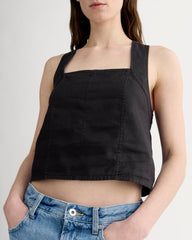 The Crossback Tank in Linen | Black