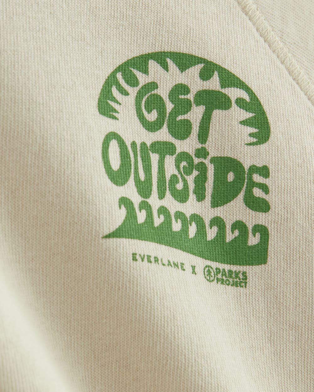 The Saintjamesa x Parks Project Off-Duty Long-Sleeve Tee | Natural / Green