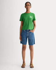 The Saintjamesa x Parks Project Box-Cut Tee | Green / Natural