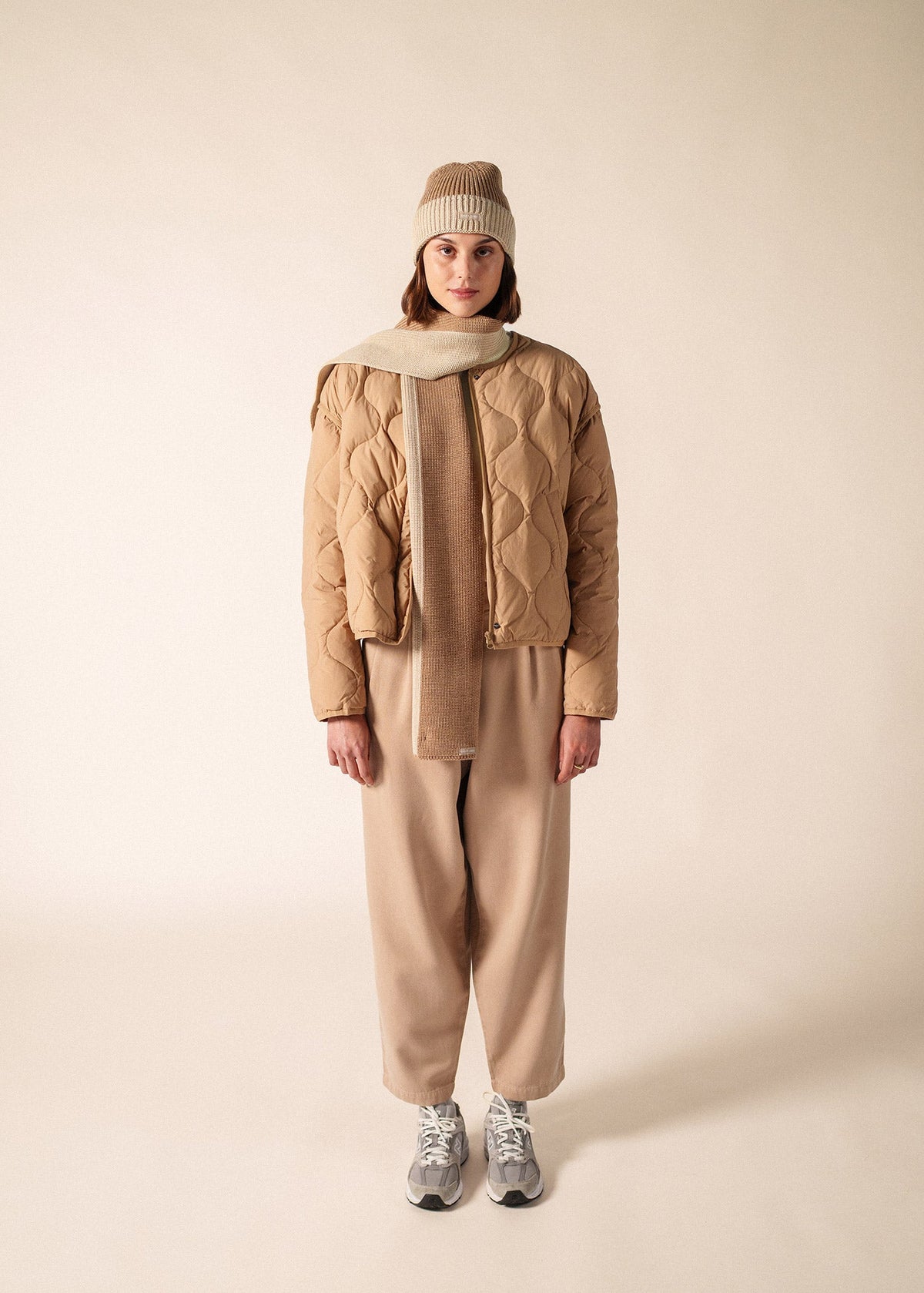 Écharpe Canoe bicolore (BEIGE FONCE/BEIGE)