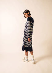 Robe longue Marée (NAVY/ECUME)