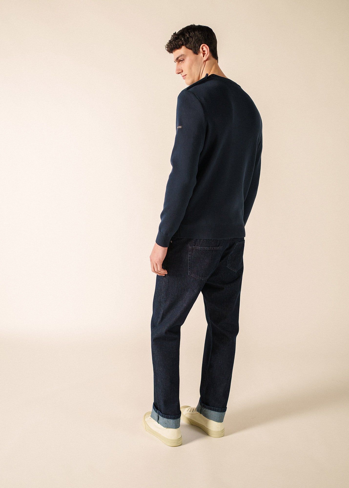 Pull marin Cancale coton (MARINE)