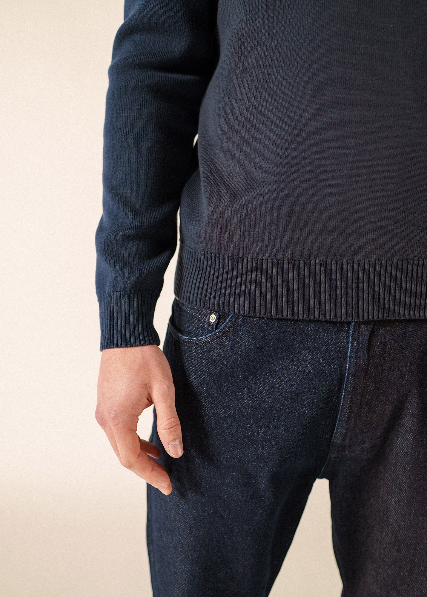 Pull marin Cancale coton (MARINE)