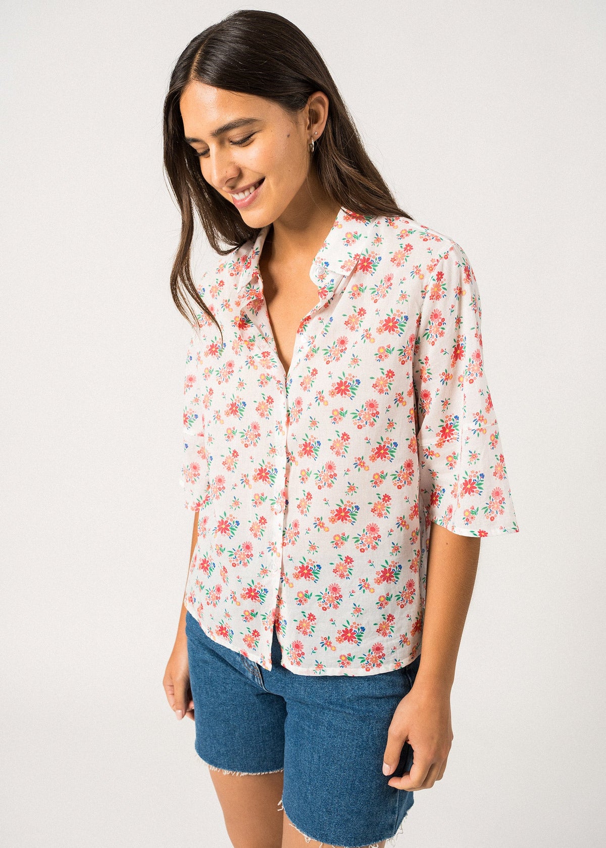 Chemise Zora (FLORAL BLANC)
