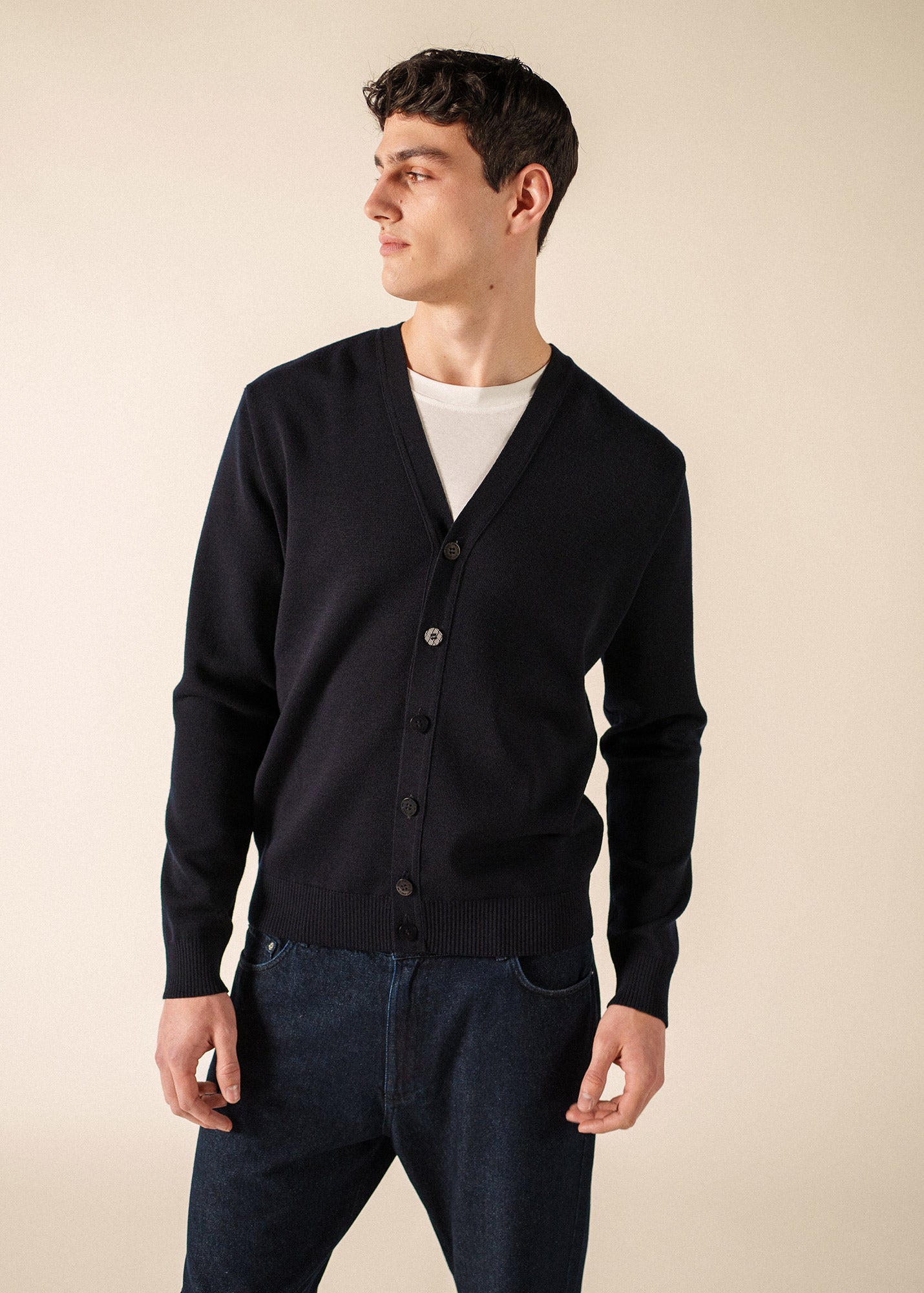 Cardigan Equipage (NAVY/ECUME)