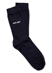 Chaussettes brodées (MARINE)