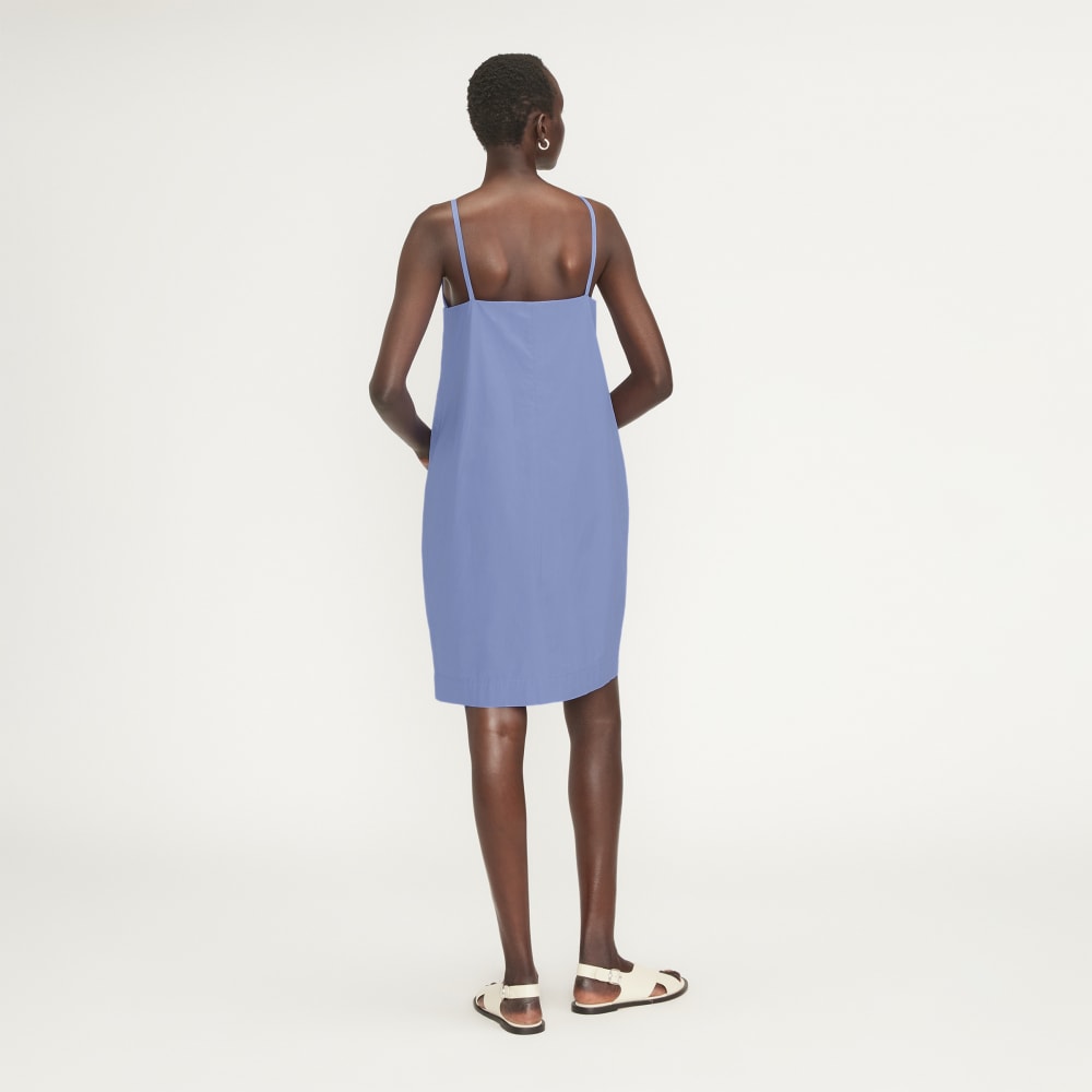 The Poplin Slip Dress | Cornflower Blue