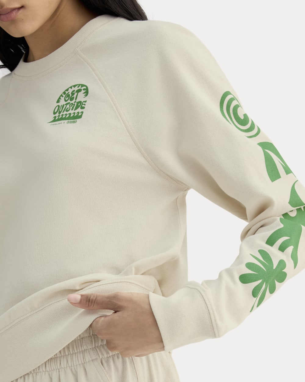 The Saintjamesa x Parks Project Off-Duty Long-Sleeve Tee | Natural / Green