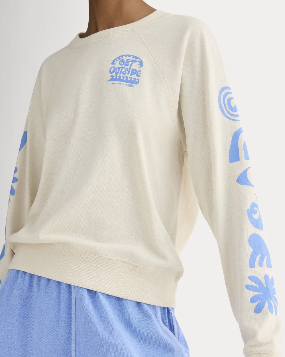 The Saintjamesa x Parks Project Off-Duty Long-Sleeve Tee | Natural / Granada Sky Blue