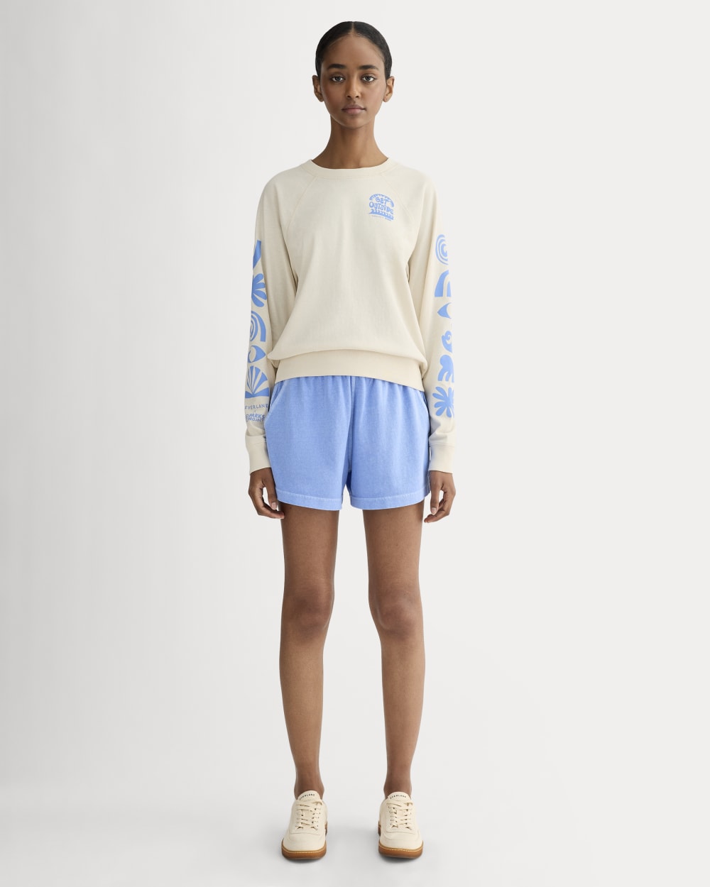 The Saintjamesa x Parks Project Off-Duty Long-Sleeve Tee | Natural / Granada Sky Blue