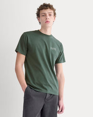 Saintjamesa x Peace & Quiet Graphic Logo Tee | Pine