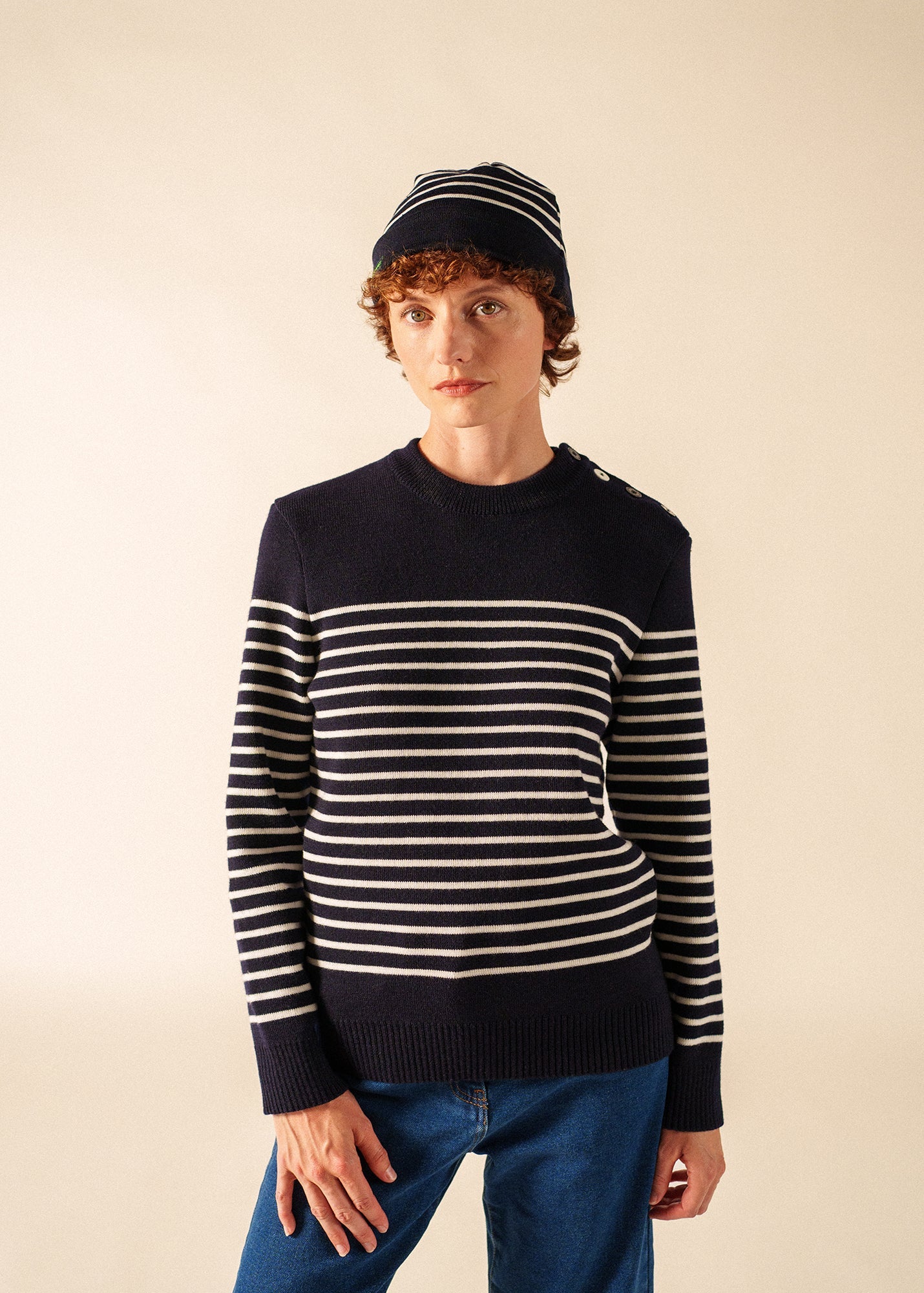 Bonnet phosphorescent - en laine (NAVY/PHOSPHORESCENT)
