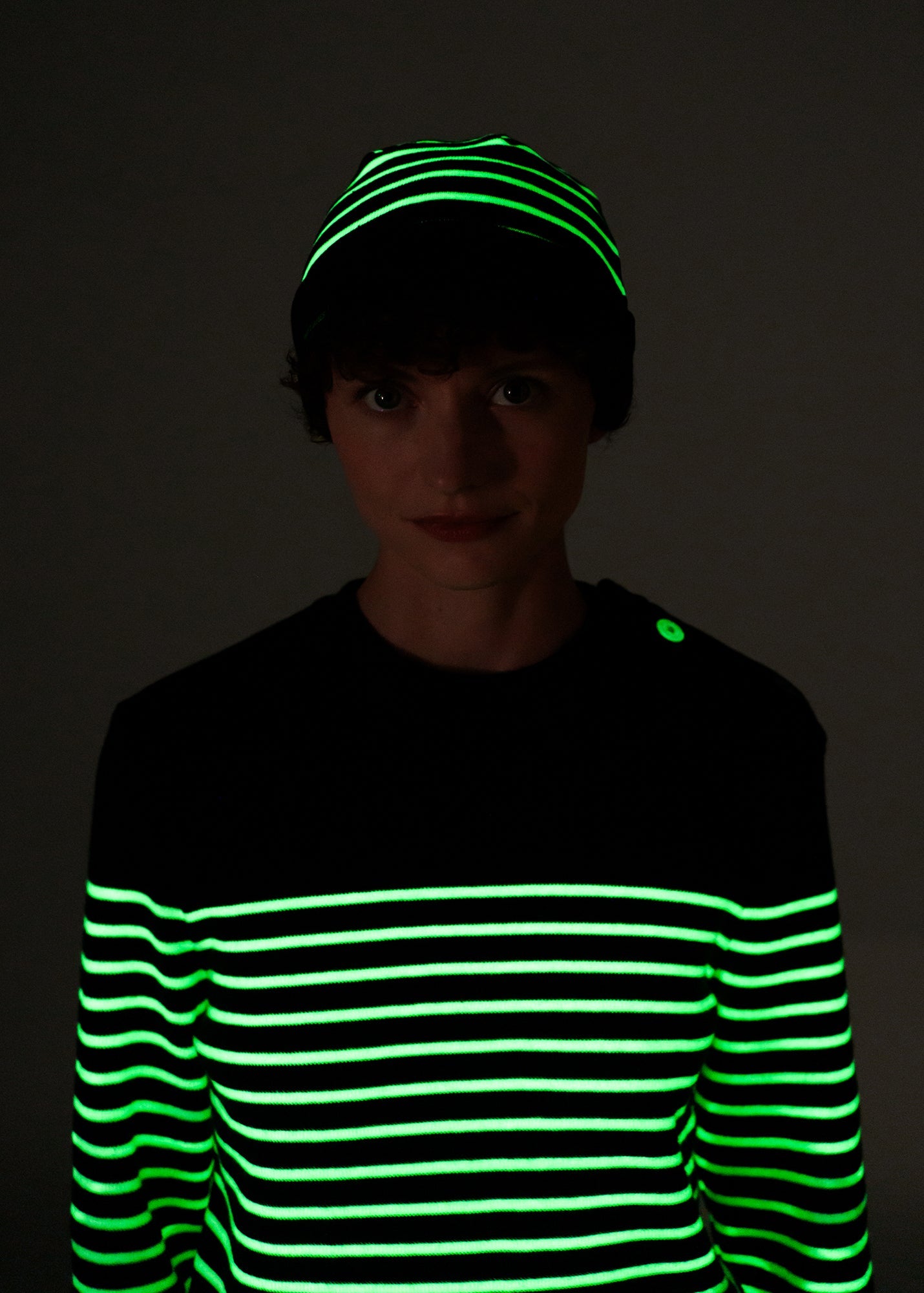 Bonnet phosphorescent - en laine (NAVY/PHOSPHORESCENT)
