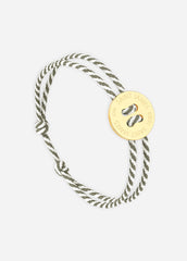 Bracelet Bouton x Le Vent à la Française (OR/RAYE BLANC/KAKI)