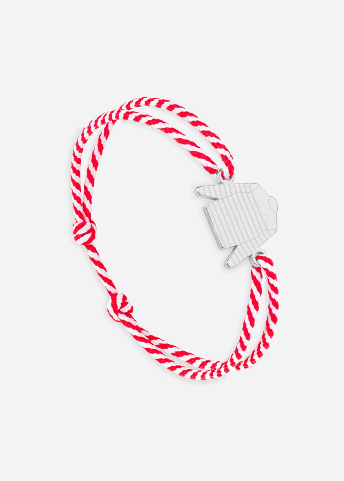 Bracelet Marinière x Le Vent à la Française (ARGENT/RAYE BLANC/ROUGE)