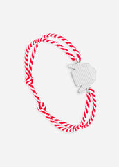 Bracelet Marinière x Le Vent à la Française (ARGENT/RAYE BLANC/ROUGE)