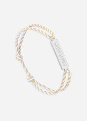 Bracelet Logo x Le Vent à la Française (ARGENT/RAYE BLANC/BEIGE)