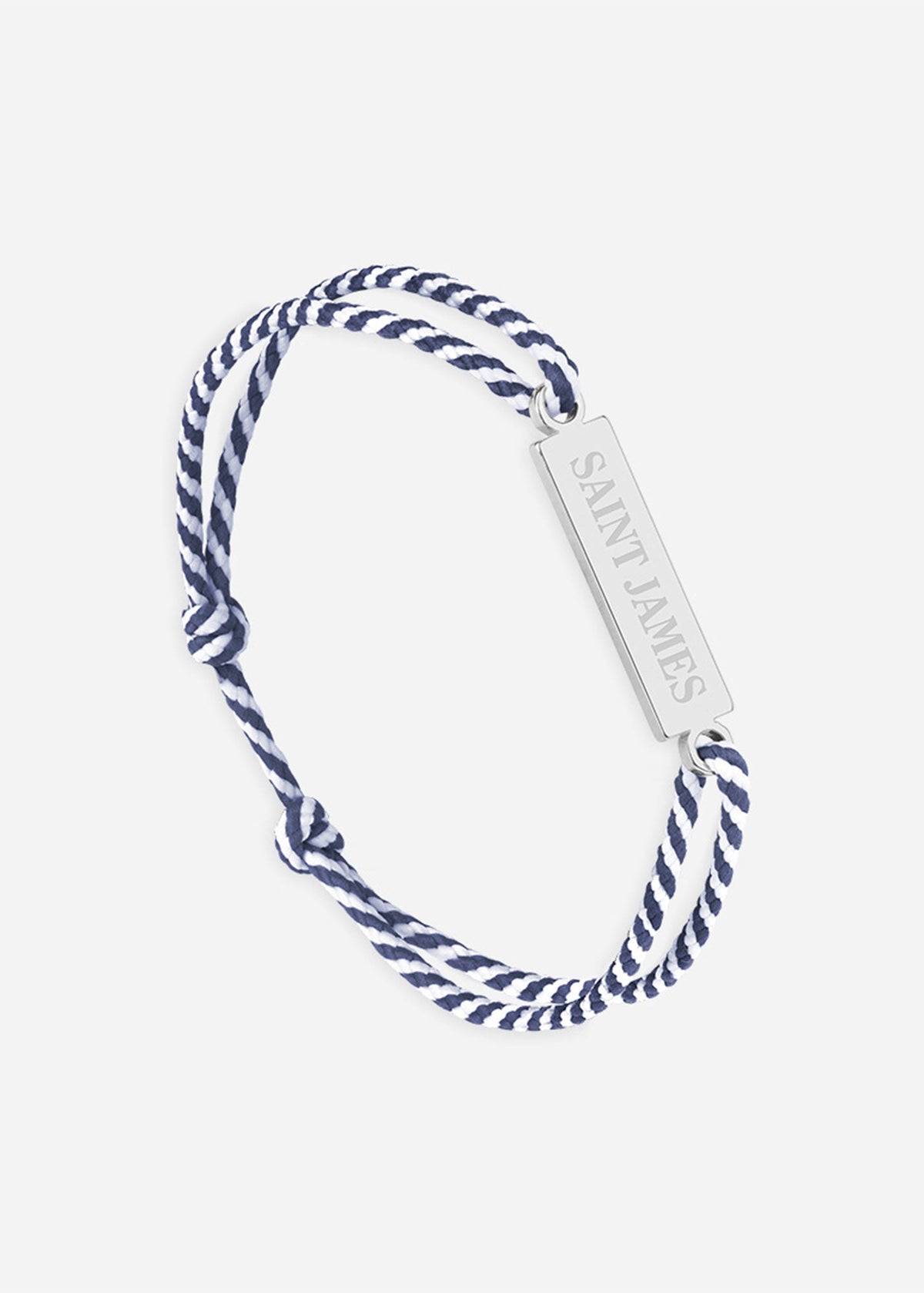 Bracelet Logo x Le Vent à la Française (ARGENT/RAYE BLANC/MARINE)