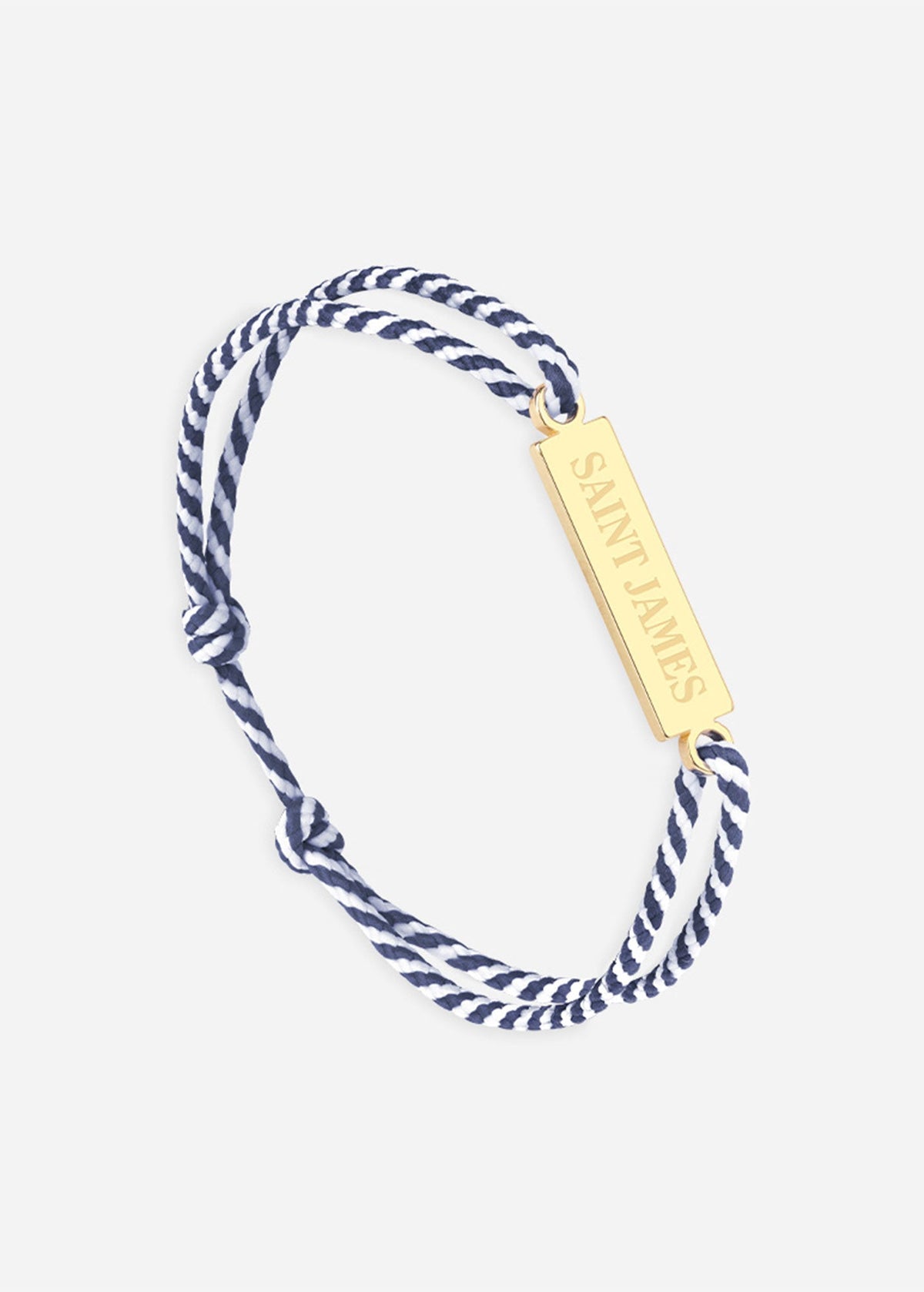 Bracelet Logo x Le Vent à la Française (OR/RAYE BLANC/MARINE)