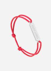 Bracelet Logo x Le Vent à la Française (ARGENT/ROUGE)