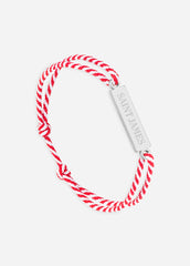 Bracelet Logo x Le Vent à la Française (ARGENT/RAYE BLANC/ROUGE)