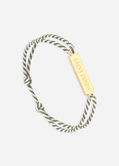 Bracelet Logo x Le Vent à la Française (OR/RAYE BLANC/KAKI)