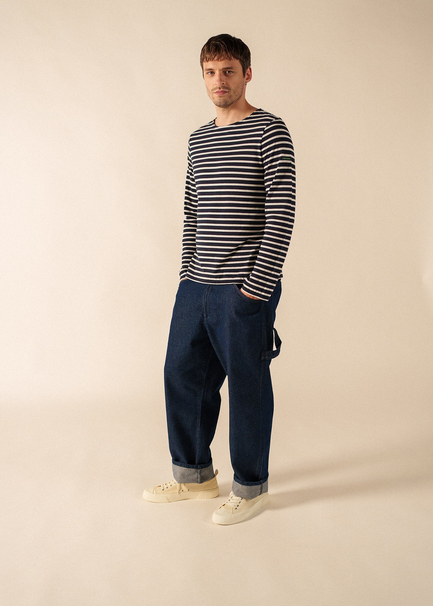 Marinière Minquiers Phospho - en coton (NAVY/PHOSPHORESCENT)