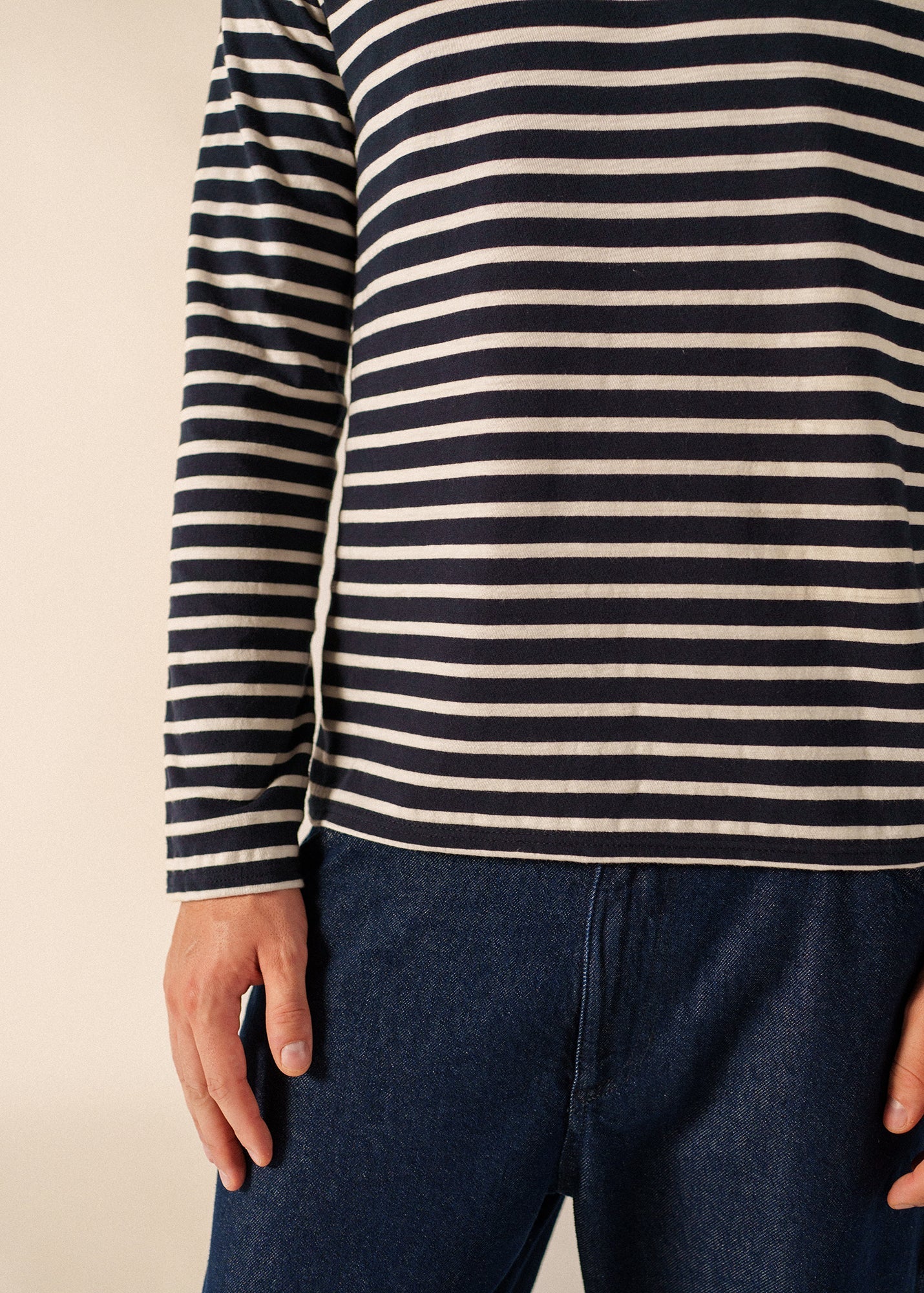 Marinière Minquiers Phospho - en coton (NAVY/PHOSPHORESCENT)