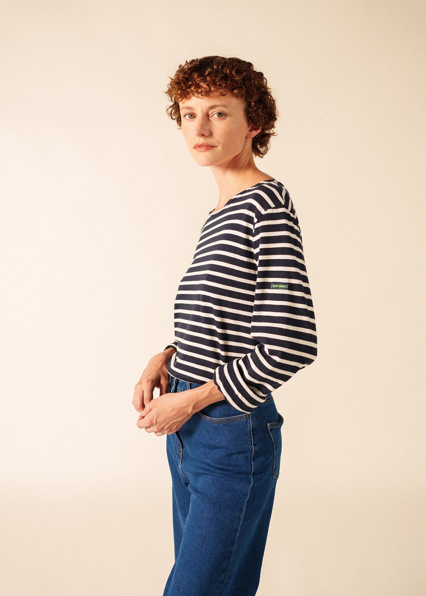 Marinière Minquiers Phospho - en coton (NAVY/PHOSPHORESCENT)