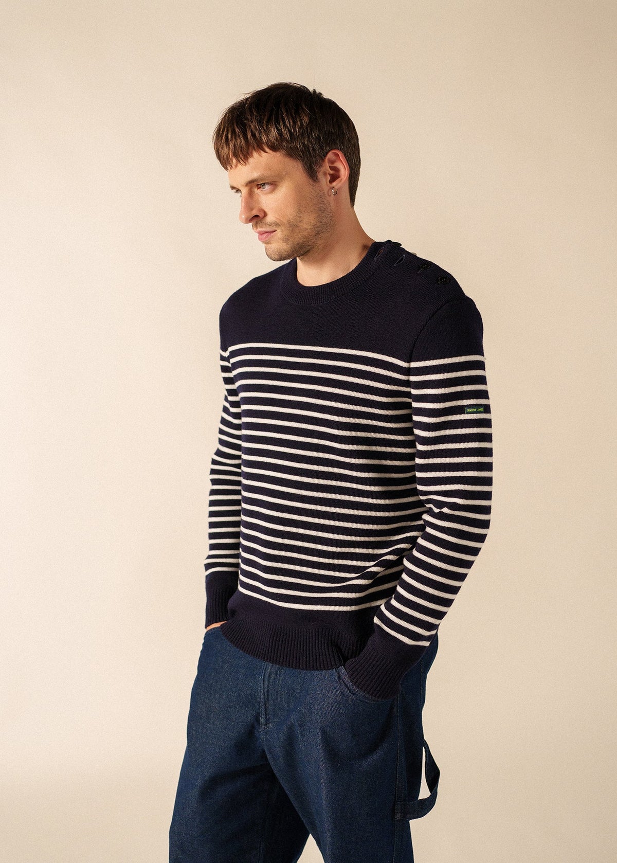 Pull marin Binic Phospho - en laine (MARINE/PHOSPHORESCENT)