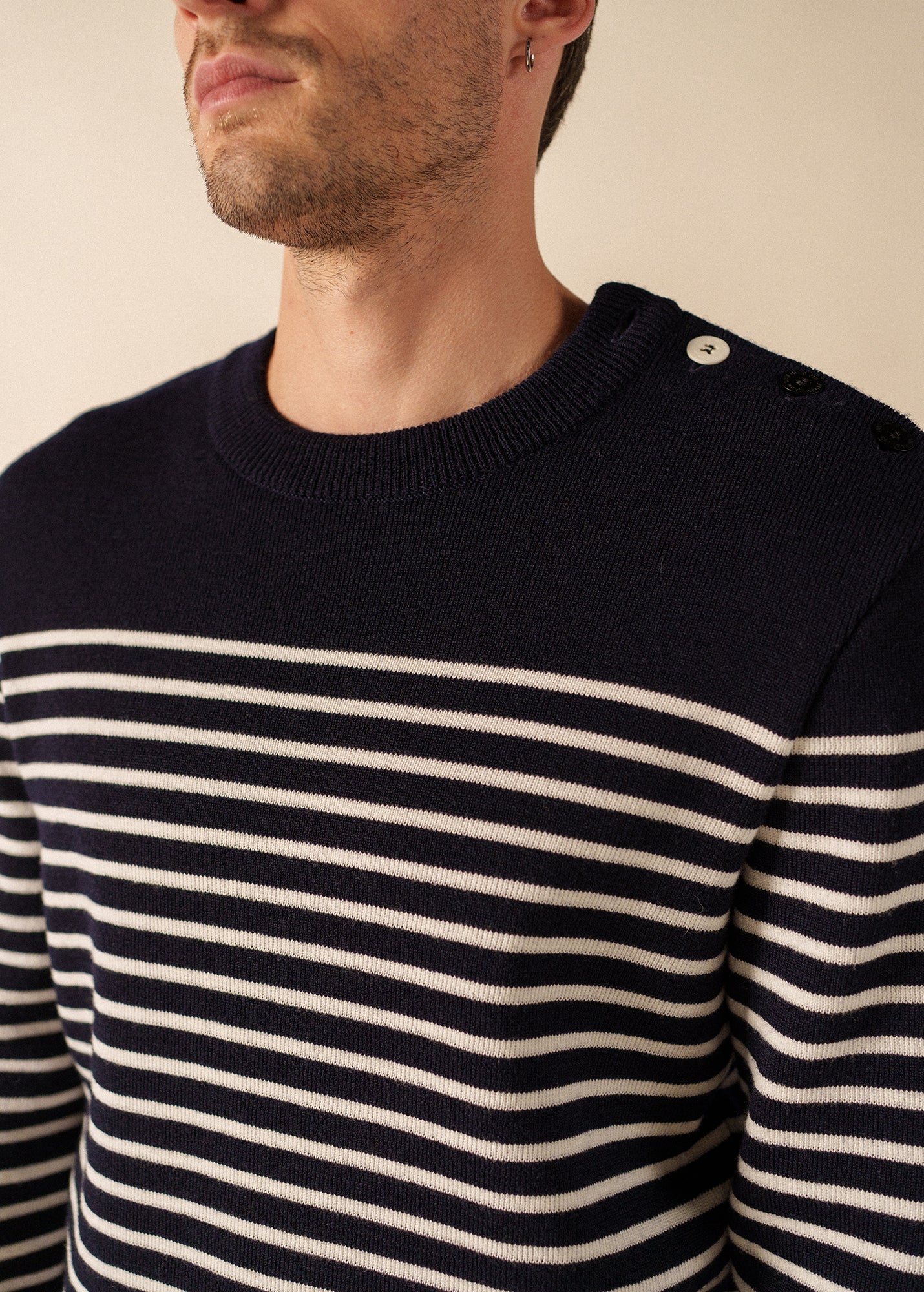 Pull marin Binic Phospho - en laine (MARINE/PHOSPHORESCENT)