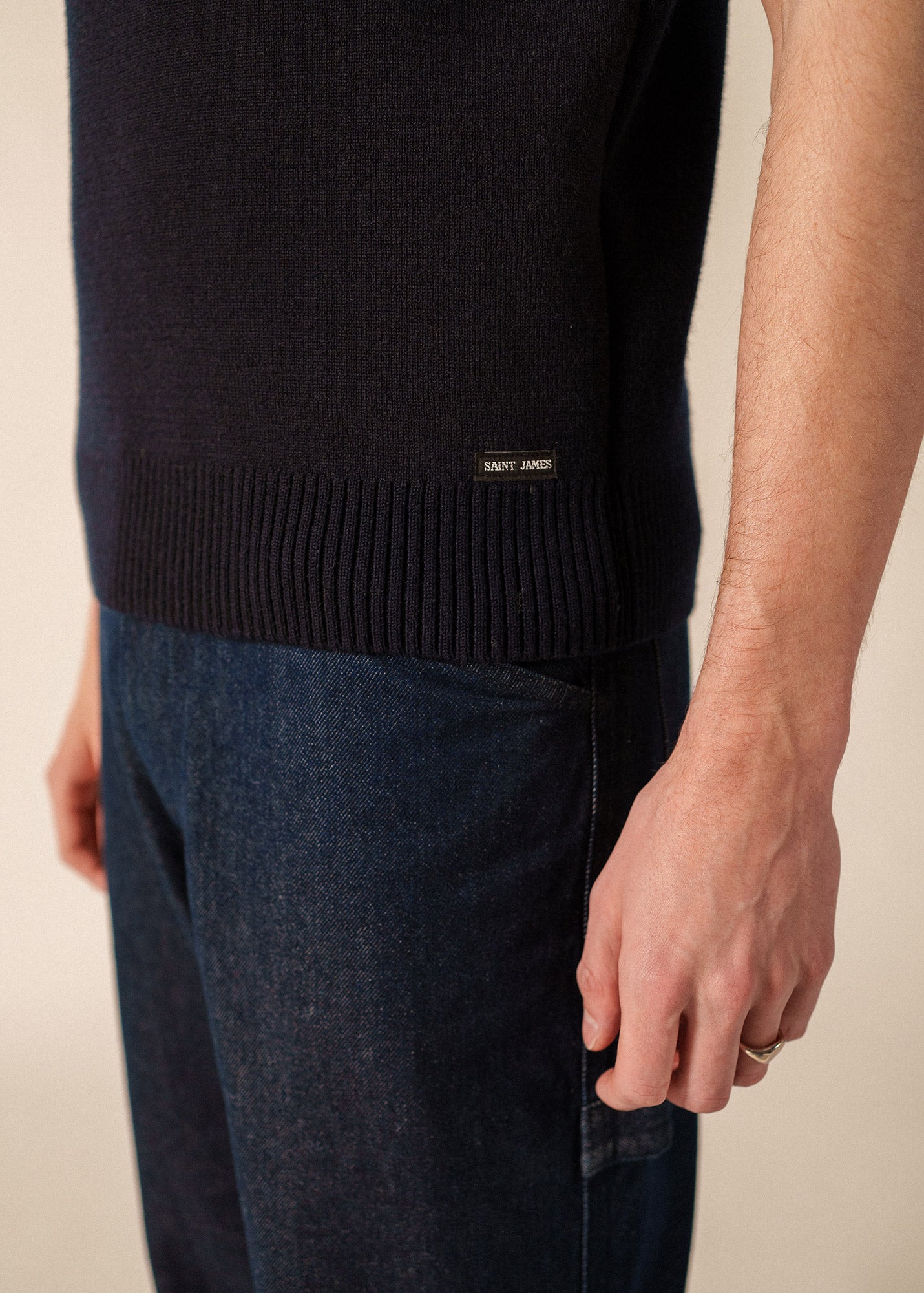 Pull Cancale sans manches (MARINE)