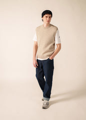 Pull Cancale sans manches (BEIGE)