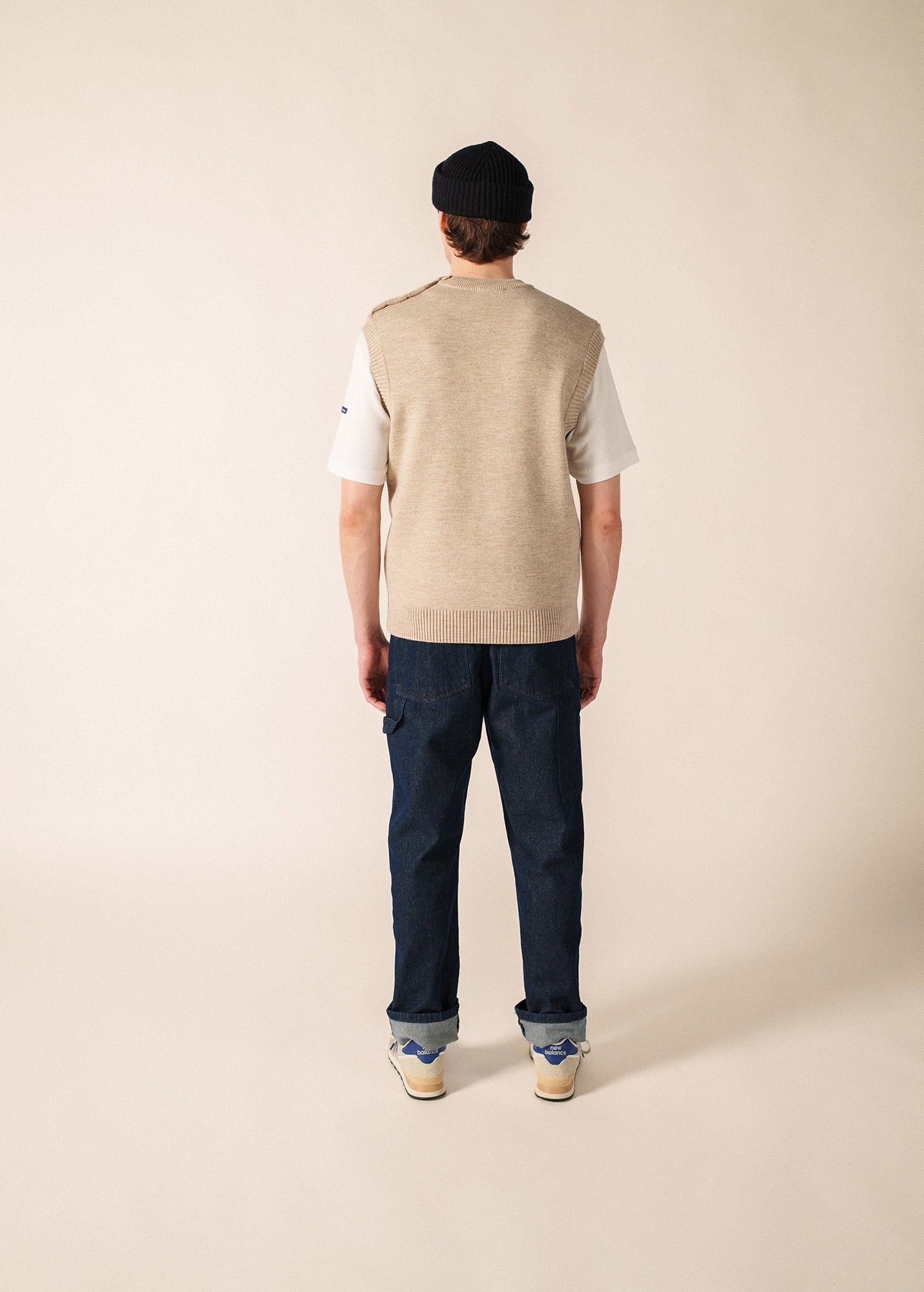 Pull Cancale sans manches (BEIGE)