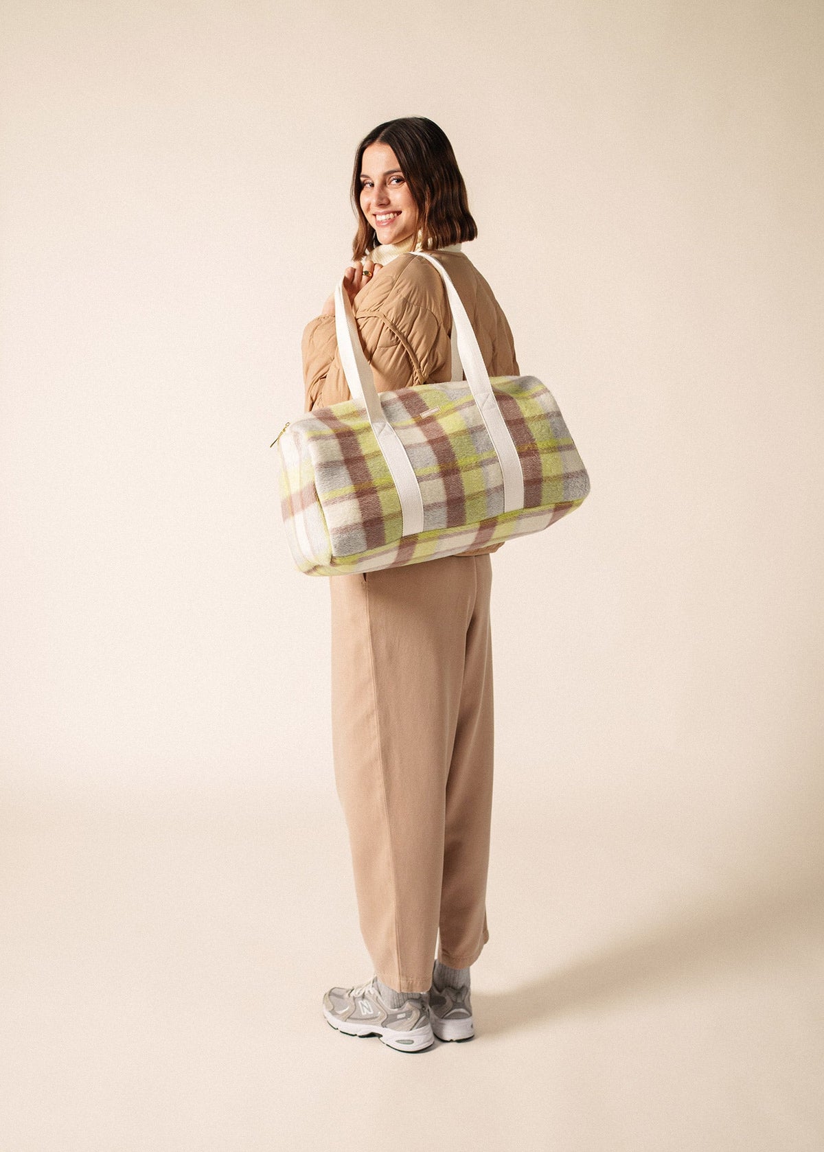 Sac drap de laine (BLANC D'HIVER/BEIGE/AUBE)